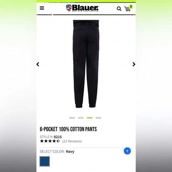 BLAUER WORK TROUSERS CARGO PANTS 48 waist 31 inseam NEW WITH TAGS NAVY BLUE